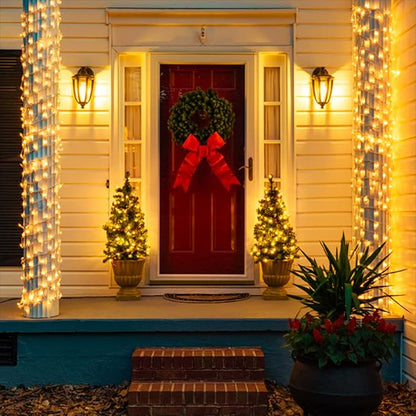JMEXSUSS 99Ft Christmas Lights for Bedroom, 300 LED String Lights Indoor | Twinkle Lights Outdoor Waterproof Clear Wire, 8 Modes Classroom Lights Plug in for Christmas Tree Bedroom Xmas Decor