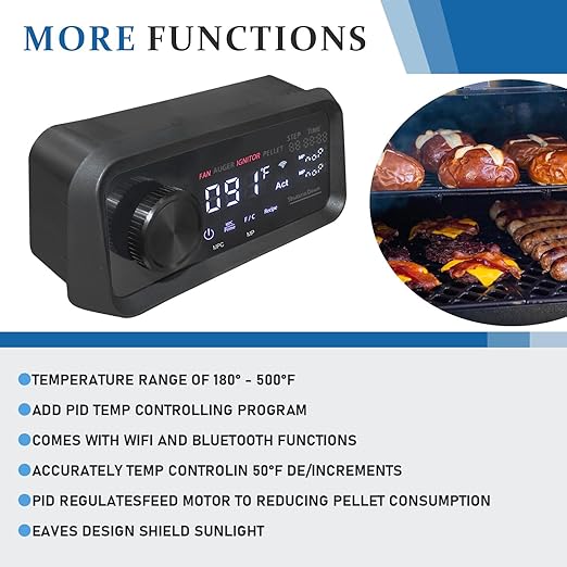 Replacement 80146 Digital PID Control Board Parts for PB850PS2, Compatible with Pit Boss Pro Series II 850 Wood Pellet Grill, Comes with WiFi and Bluetooth Function