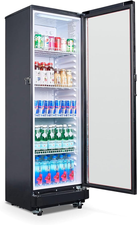 PremiumLevella Glass Door Display Refrigerator 12.0 cu ft Commercial Beverage Cooler Merchandiser