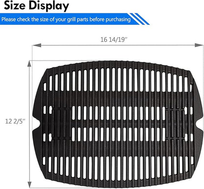 7644 7582 Grill Grates Replacement Parts for Weber Q100 Q1000 Series Parts Weber Baby Q Cast Iron Grill Grate Q120 Q1200 Q1400 50060001 51010001 51040001 51060001 51070001 51080001 65465 65810 1 Pack