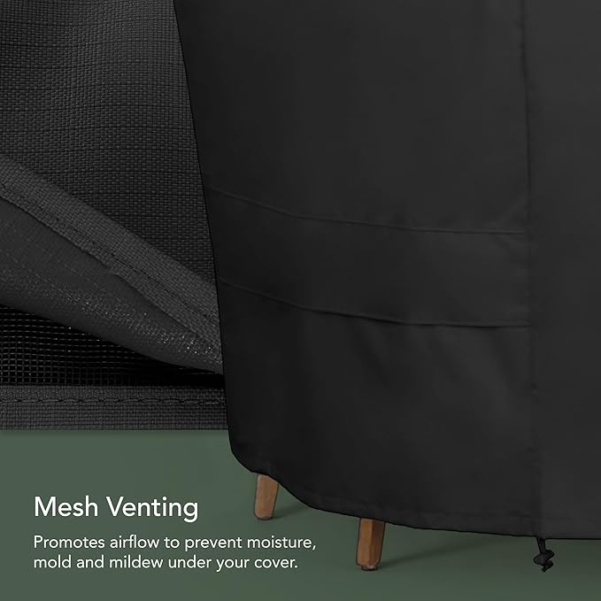 Covermates Island Grill Cover - Rip-Resistant Water-Resistant All-Weather Outdoor BBQ Cover with Mesh Vents, Heavy-Duty 600D Polyester Protection for Large Island Grills, 86 Inch, Ripstop Black