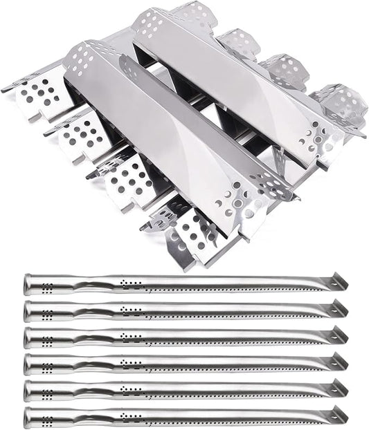 Replacement Parts for Nexgrill 720-0896B 720-0896C 720-0896E 720-0882A 720-0896 720-0925 Grills, 6 Pack Grill Burner Tubes & Flame Tamers Heat Shields Replacement