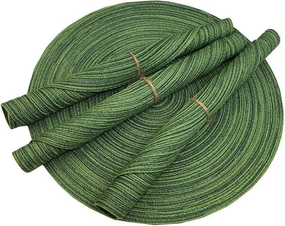 Red-A, Placemats, Round Placemats for Dining Table Set of 4 Woven Heat Resistant Non-Slip Kitchen Table Mats Diameter 14 Inch(Hunter Green)