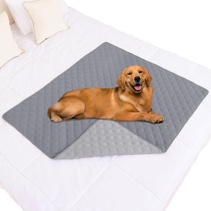 Smiry Waterproof Reversible Pet Couch Covers for Dogs | Pet Friendly, Soft Fabric, Washable Sofa Furniture Protector for Dogs Cat Kids, Checkered (40"x50", Grey/Light Grey)
