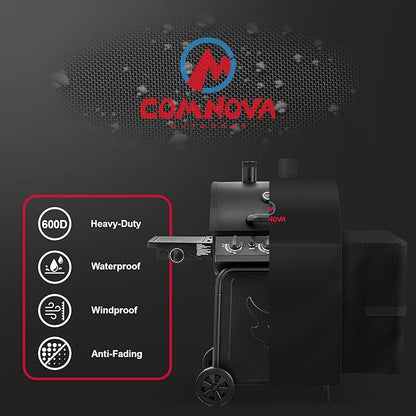 Comnova Grill Cover for Char Griller 3-Burner Gas Grill - 600D Premium Grillin' Pro Grill Cover for Char Griller Waterproof & Heavy Duty, Fits Grillin' Pro 3001 Models - 48" L x 27" W x 44" H (3055)