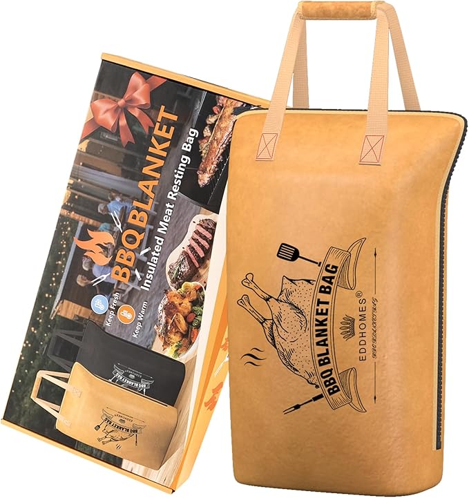 BBQ Blanket for Resting Meat, Reusable Smoker Grilling Meat Insulated Brisket Resting Blanket Bag, Smoker Meat Resting Blanket Bag for Men, Dad, BBQ Lovers, Christmas Gifts&Stocking Stuffers