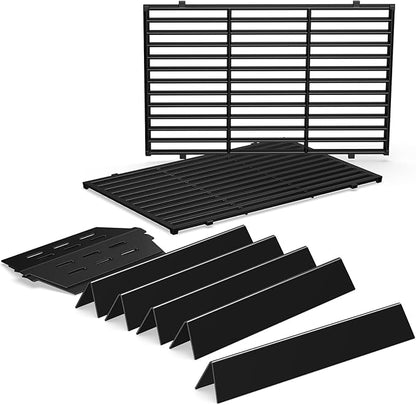Grill Parts for Weber Genesis 300 Series with Front-Mounted Control, Fits Weber Genesis E310 E320 E330 Series Grill, 19.5" Grill Grates 7524 + 17.5” Flavorizer Bars 7621 + Heat Deflector 7622