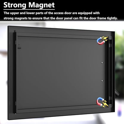 BBQ Outdoor Kitchen Doors Inch Double BBQ Access Door,Rust-Proof Access Door for Outdoor Kitchen, BBQ Island,Grilling Station (24" x 17")