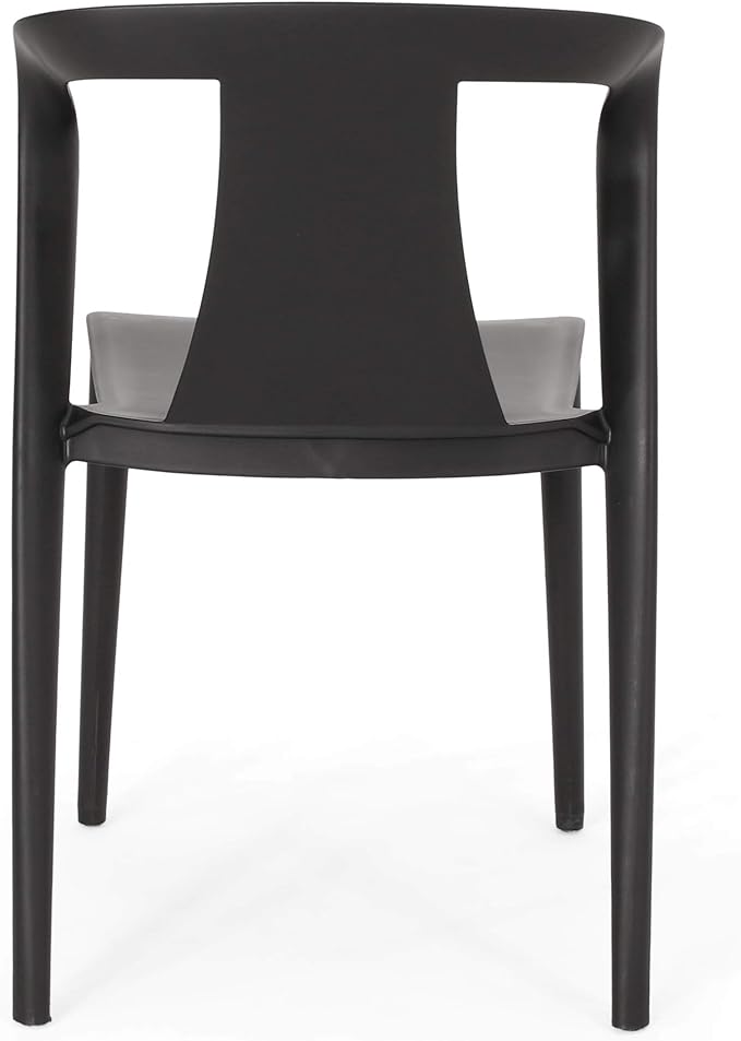 Christopher Knight Home Ianthe Outdoor Dining Chair (Set of 2), Black