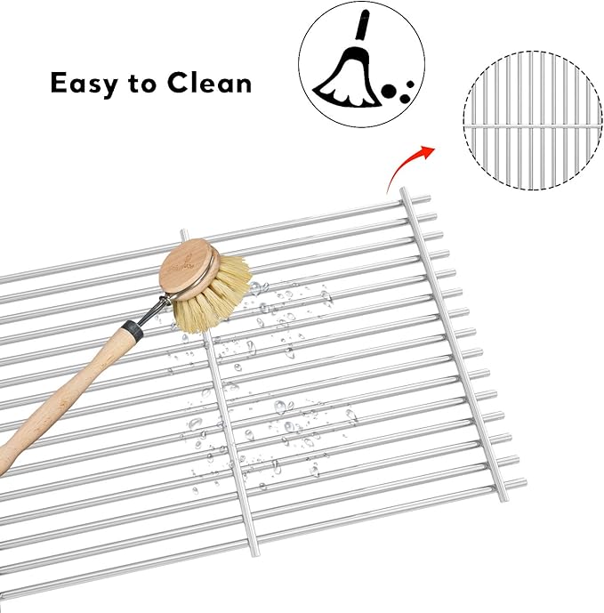 Uniflasy 17 inch 720 0896b Grill Grates for Nexgrill 6 Burner 720-0896B 720-0898 720-0896X 720-0896E Gas Grill, Cast Iron Cooking Grids for Nexgrill 6-Burner Deluxe 720-0896B Grill Replacement Part