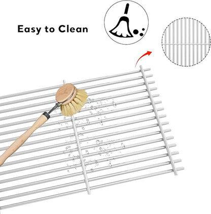 Uniflasy 17 inch 720 0896b Grill Grates for Nexgrill 6 Burner 720-0896B 720-0898 720-0896X 720-0896E Gas Grill, Cast Iron Cooking Grids for Nexgrill 6-Burner Deluxe 720-0896B Grill Replacement Part