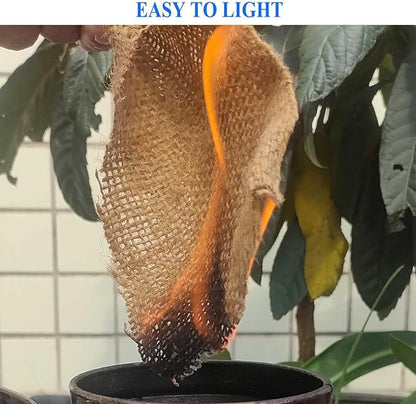 AukBeeFun Jute Burlap Rolls Smoker Fuel,2 Pound Bee Smoker Fuel for Beekeeping,Easy to Light Produce a Clean and Cool Smoke Burn for A Long Time