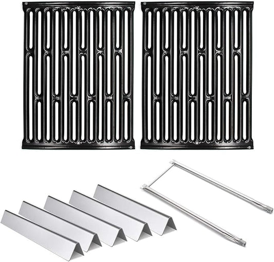 Hongso Replacement for Weber Spirit E210, Spirit 200 Series E&S 200 210, Genesis Silver A, Spirit 500 Models (with Side Controls), 65904 Grill Grates 7523, Flavorizer Bars 7534 7535, Burner Tube 7507