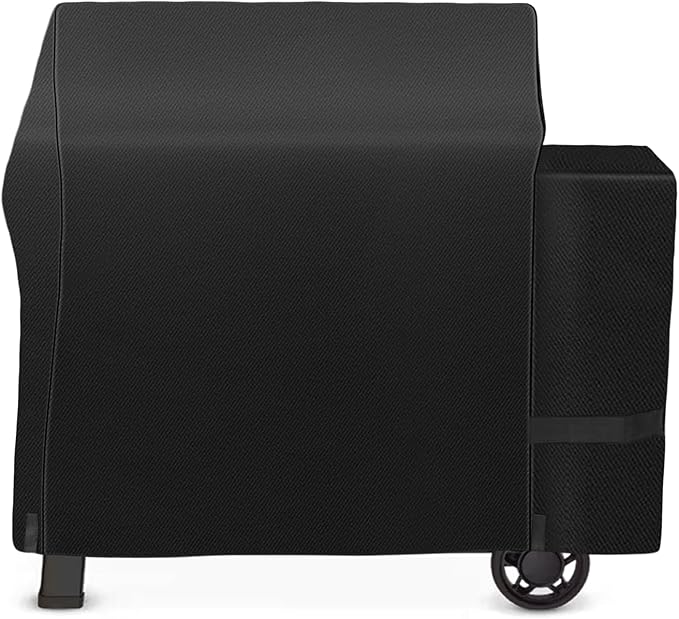 Grill Cover for Weber Searwood XL 600 Pellet Grill,All-Weather-Resistant Outdoor Protection Heavy-Duty 600D Waterproof BBQ Smoker Cover Fits Model 3400146, Black
