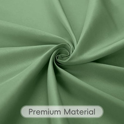 8 Pack Sage Green Round Tablecloth 90 Inch | For 3Ft-5Ft Round Table, Wrinkle Resistant Table Cloth, Washable Polyester Fabric, For Wedding Party Banquet Buffet Camping