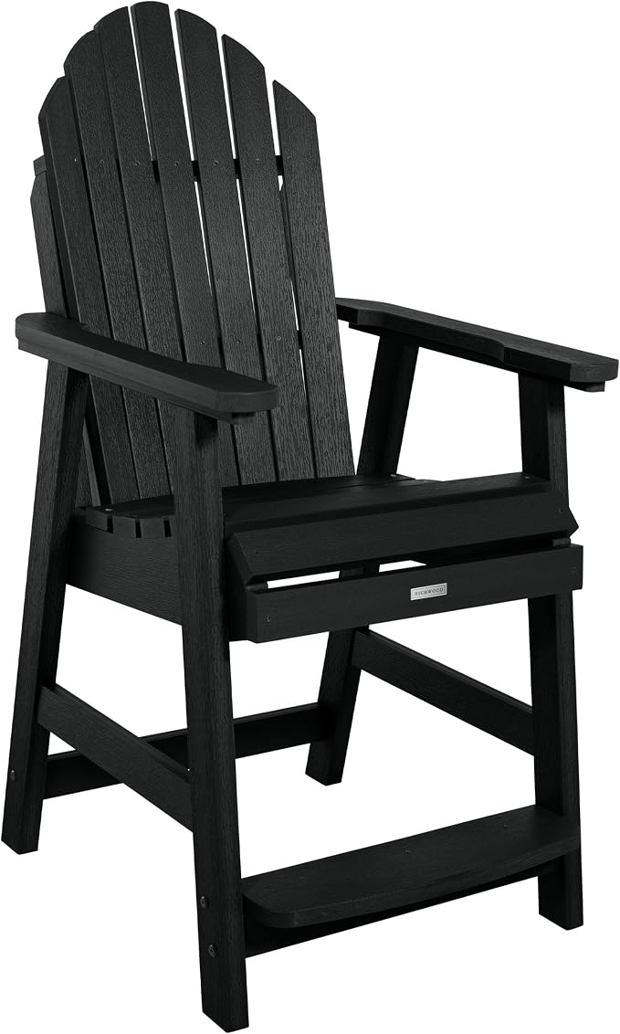 highwood Hamilton 3 Piece Round Counter Height Dining Set, Black