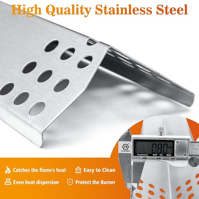 Replacement Parts for Monument Grills 24367, 35633, 17842 | Stainless Steel Heat Plates, Burner & Igniter Kit, for Monument 4-Burner Gas Grills 24633, 41847NG, 77352, 77352MB