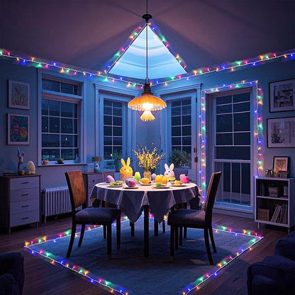 Christmas Lights Outdoor Waterproof Colorful String Lights Indoor 8 Modes Clear Wire 66ft 200 LED, Twinkle Fairy Lights Plug in for Bedroom Wedding Party Decorations, Pastel Multicolor