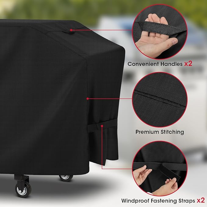 Unicook Griddle Cover for Blackstone 36 Inch 4 Burner Grill, Unique UV Resistant Waterproof Vinyl with Polyester Lining, Flat Top Gas Grill Cover for Pit Boss, Nexgrill, Camp Chef