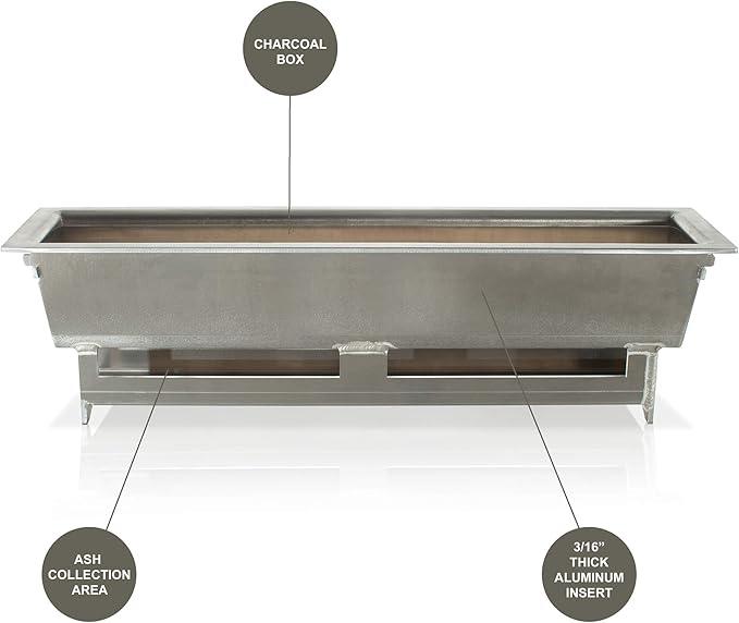 The Bincho Grill 36" Yakitori Charcoal Grill, Japanese Style Tabletop Robata BBQ – Stainless Steel, Commercial Grade Binchotan Grill for Skewers – Authentic, Heavy-Duty, Rust-Resistant