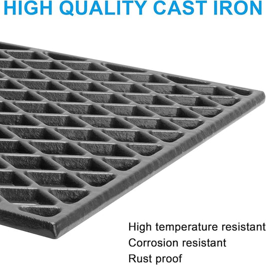 LS'BABQ 17'' Grill Grates for Nexgrill 720-0830H 720-0888N 720-0783E 720-0830D 720-0783W,Cast Iron Cooking Grids Replacement for Master Forge 1010037, Charbroil 463449914,Kenmore 122.16119,2 Pack