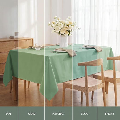 Softalker Rectangle Tablecloth, Waterproof Table Cloths Wrinkle Free Fabric Washable Polyester Table Cover for Dining Tables Party Outdoor Camping Parties Buffet - 60 x 84 inch, Sage Green