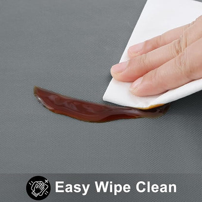 Smiry Rectangle Table Cloth 52x70 Inch, Waterproof Wipeable Vinyl Tablecloths Protector, Oil Spill Proof Plastic Table Cover for Dining, Picnic, Camping, Outdoor, Grey
