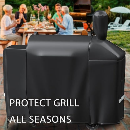 Grisun Grill Cover for Pit Boss Competition Series 1600, Pro Series Elite 1600 Wood Pellet Smoker Grill PB1600CS PB1600PS2 PB1600PSE, 600D Heavy Duty Fade Resistant Waterproof Grill Cover for PB1600