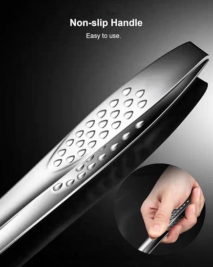 4 Pcs 11 Inches Korean BBQ Tongs Stainless Steel Grill Tongs Cooking Tweezers Japanese Barbecue Tong Kitchen Tong For Cooking Pasta Salads Buffet Food Serving