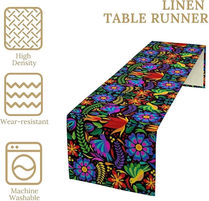 Table Runner for Kitchen Dining Thanksgiving Christmas Baby Wedding Party Decoration Table Decor 13x108 Inch