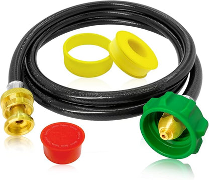 6FT Propane Hose Adapter for Weber Travelev Grill,1lb to 20lb Propane Tank Adapter for Weber Q/Gas Go-Anywhere Grills/Coleman Stove/Blackstone Griddle,Heater.