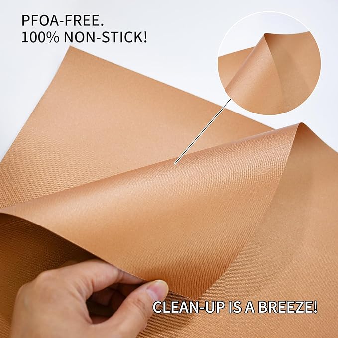 Copper Grill Mats for Gas Grill, Set of 7, 15.75 x 13 Inch | Non-Stick Copper Sheets for Outdoor Grill Cooking and Grilling
