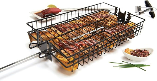 Onward Manufacturing Company Non-Stick Flat Spit Rotisserie Grill Basket