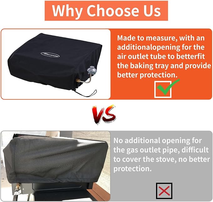 Designed for the Blackstone 17-inch Grill, This Dedicated Cover for the Blackstone 17-inch Heavy-Duty Grill is Made of 600D Oxford Fabric and Provides Waterproof Protection