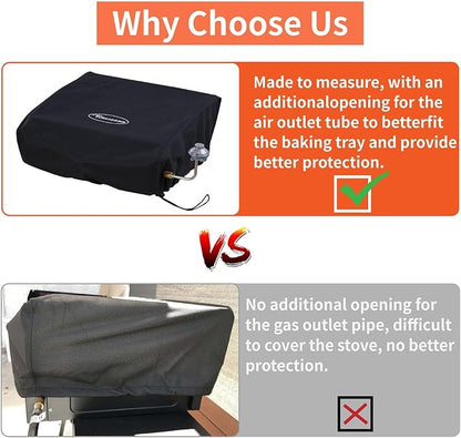 Designed for the Blackstone 17-inch Grill, This Dedicated Cover for the Blackstone 17-inch Heavy-Duty Grill is Made of 600D Oxford Fabric and Provides Waterproof Protection