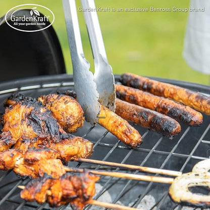 19590 17’ Charcoal Kettle BBQ Grill With Lid & Wheels/Outdoor, Picnic, Camping, Cooking/Chrome & Zinc Plated Grids / 72cm x 44cm