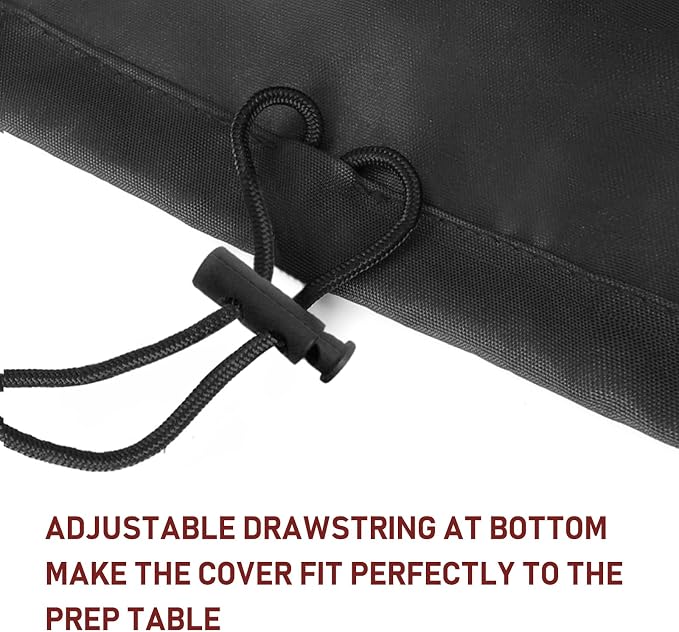 Outdoor Bar Cart Cover for 48 Inch BBQ Food Prep Table Heavy Duty 420D Polyster Outdoor Dining Cart/BBQ/Worktable Metal Movable Table Cover