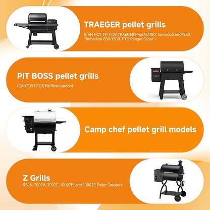 Replacement Parts Kit for Traeger,Pit Boss Wood Pellet Grills,Auger Motor,Induction Fan,Fire Burn Pot with Screws and Hot Rod Ignitor with Fuse,Pellet Grill Repair Kit Fit for Camp Chef,Z Grills