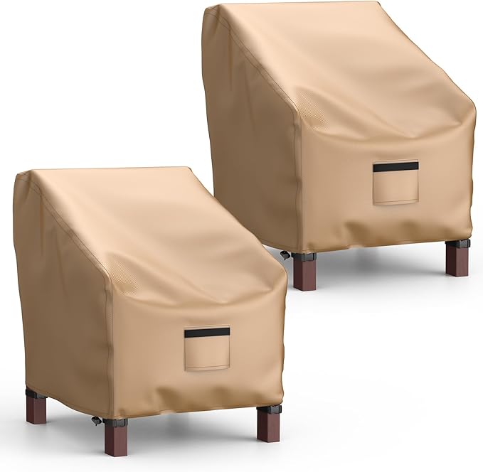 Patio Chair Covers Waterproof, Mrrihand Lounge Deep Seat Cover, Heavy Duty Outdoor Lawn Patio Furniture Covers, 36" W x 37" D x 36" H - 2 Pack