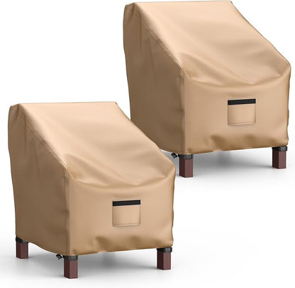 Patio Chair Covers Waterproof, Mrrihand Lounge Deep Seat Cover, Heavy Duty Outdoor Lawn Patio Furniture Covers (31" W x 33" D x 36" H - 2 Pack)