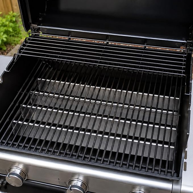 Uniflasy 7540 Flavorizer Bars for Weber Genesis E-310 E-320 S-310 S-320 Side-Control Grills, 24.5 in Heat Plates for Weber Genesis 300 Series,16GA Stainless Steel 5-Pack, Replaces 7539