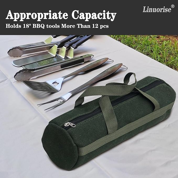 Grill Accessory Storage Bag, Tools Storage for Outdoor Grilling, Extra Thick Grill Tools Storage Bag, Suitable for Grill Utensil Storage, BBQ Tool Storage. Storage Container for Grill