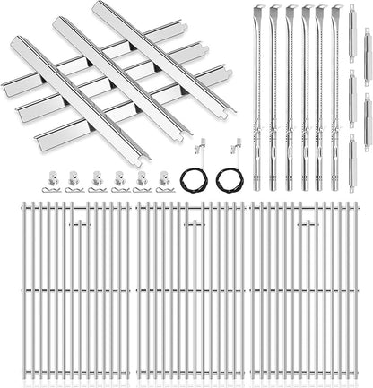 Grill Replacement Parts for Charbroil Performance 6 Burner 463229521 463229021 463228622 463259223 463284422, G426-0005-W1 Cooking Grill Grates, Heat Plates, Burners and Igniter for Charbroil 6 Burner