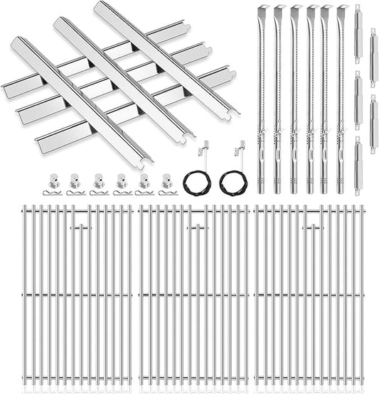 Grill Replacement Parts for Charbroil Performance 6 Burner 463229521 463229021 463228622 463259223 463284422, G426-0005-W1 Cooking Grill Grates, Heat Plates, Burners and Igniter for Charbroil 6 Burner