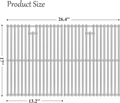 Orgneas 17 Inch Grill Grates for Home Depot Nexgrill 720-0830H, 720-0830D, 720-0783E, 720-0783C, Stainless Steel Cooking Grate Replacement Parts for Uniflame, Kenmore, Nexgrill 4&5-Burner Gas Grills