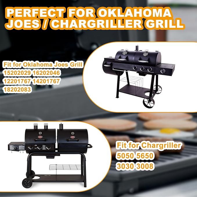 Full Size Griddle Insert Replacement Part for Oklahoma Joes Longhorn Smoker Grill 15202029 16202046 1767150, Non-stick Flat Top Cooking Griddle for Chargriller 5050 5650 3008, Carbon Steel