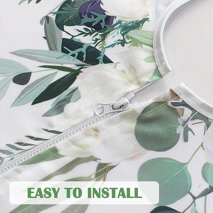 Honellaty Outdoor Tablecloth with Umbrella Hole and Zipper, 52 x 70 Inch | Easy-Install Rectangular Patio Table Cover, Spill-Resistant Washable Polyester for Outdoor Dining and Garden Parties