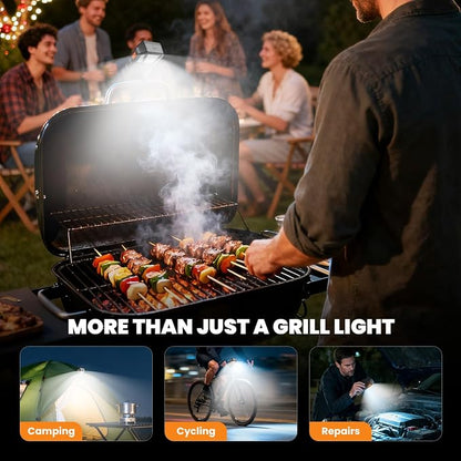 Grill Light for Blackstone Griddle & Weber Grill, Coinicxcel Rechargeable LED BBQ Lights for Outdoor Grill with 160°Beam 2-Level Brightness Auto On/Off for Blackstone Griddle Accessories Gifts for Men