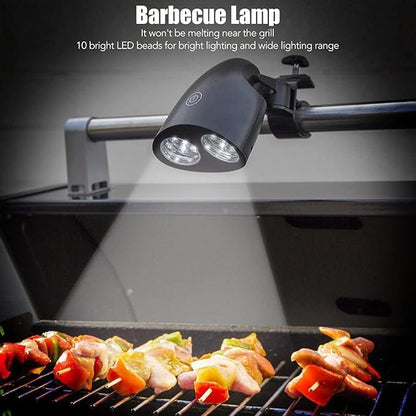 BBQ Grill Lights for Outdoor Grill, Barbecue Light with 10 LED Lights Camping Emergency Light for Gas Charcoal Electric, Battery Powered(Not Included)