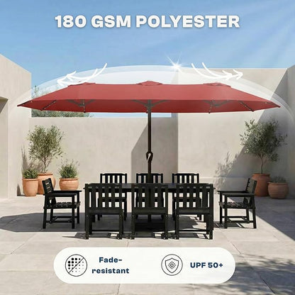 15FT Large Patio Umbrella with Base Included